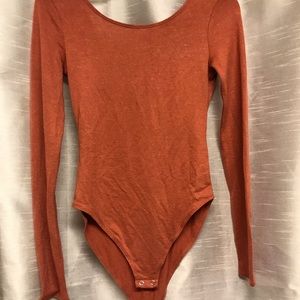Low back, long sleeve bodysuit
